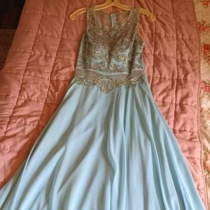 Masquerade Light Blue Prom Dress
